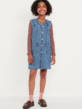 Old Navy Sleeveless Pocket Jean Dress for Girls